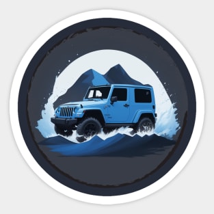 Jeep vehicle dark blue design Sticker